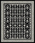 Black White Geometric Statement Rug