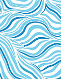 Blue Wave Pattern Design Rug