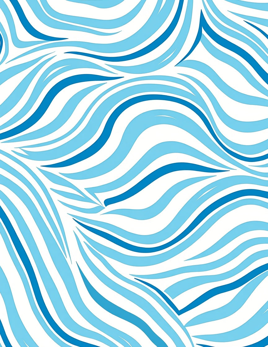 Blue Wave Pattern Design Rug