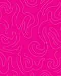 Bold Pink Abstract Swirl Design Rug