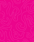 Bold Pink Abstract Swirl Design Rug