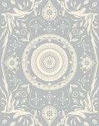 Mandala Inspired Floral Pattern Rug