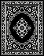 Black And White Floral Intricate Design Rug