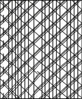Bold Black Intersecting Lines Pattern Rug