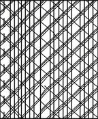 Bold Black Intersecting Lines Pattern Rug