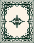 Elaborate Floral Border With Center Medallion Rug