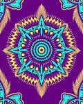 Radiant Starburst Mandala Pattern Rug