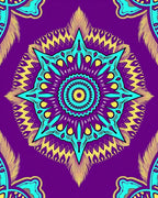 Radiant Starburst Mandala Pattern Rug