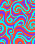 Vibrant Swirls And Curves Pattern Rug