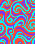 Vibrant Swirls And Curves Pattern Rug
