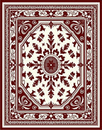 Ornate Floral Medallion Pattern Rug
