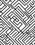 Abstract Black White Geometric Maze Rug