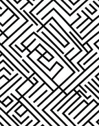 Abstract Black White Geometric Maze Rug