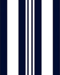Bold Navy White Stripe Design Rug
