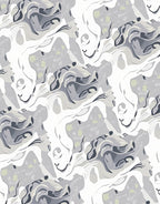Abstract Swirls Contemporary Pattern Rug
