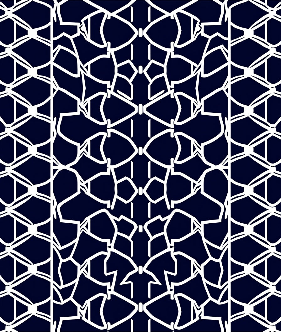 Modern Geometric Lattice Design Rug
