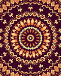 Mandala Pattern Warm Tones Rug