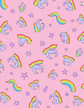 Whimsical Unicorn Rainbow Star Pattern Rug