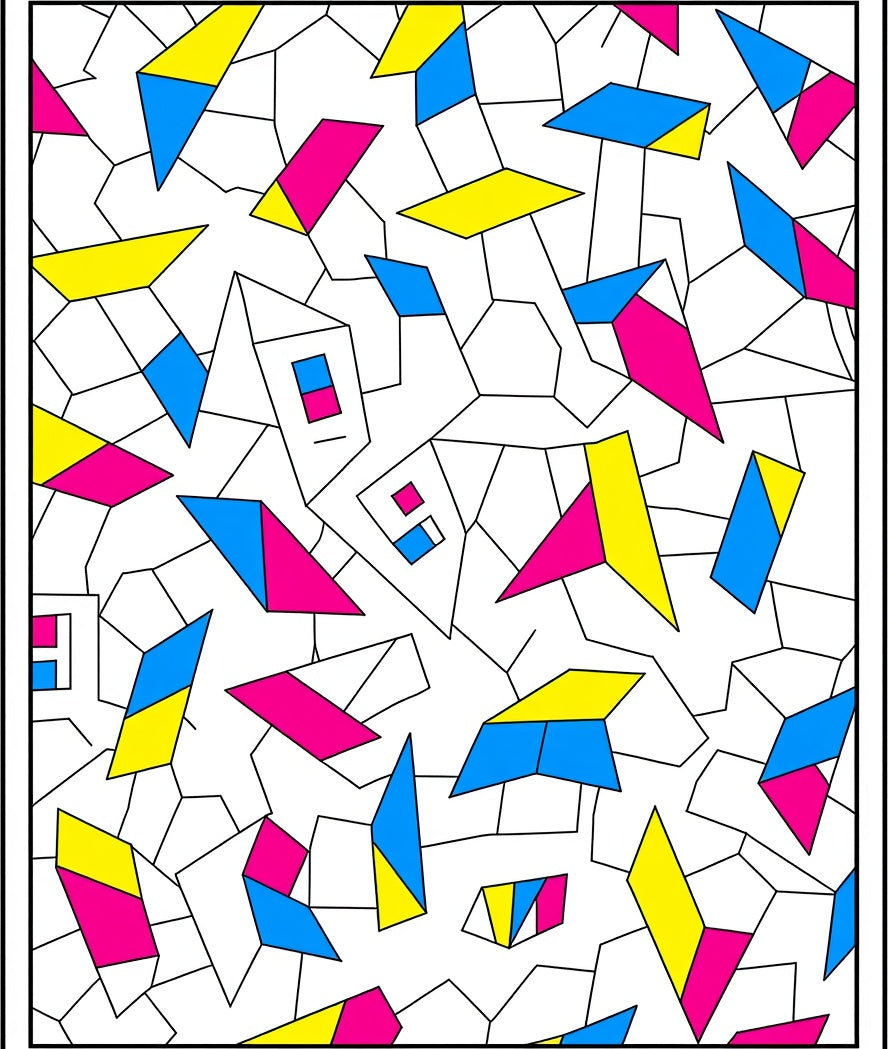 Abstract Geometric Shapes Lines Rug