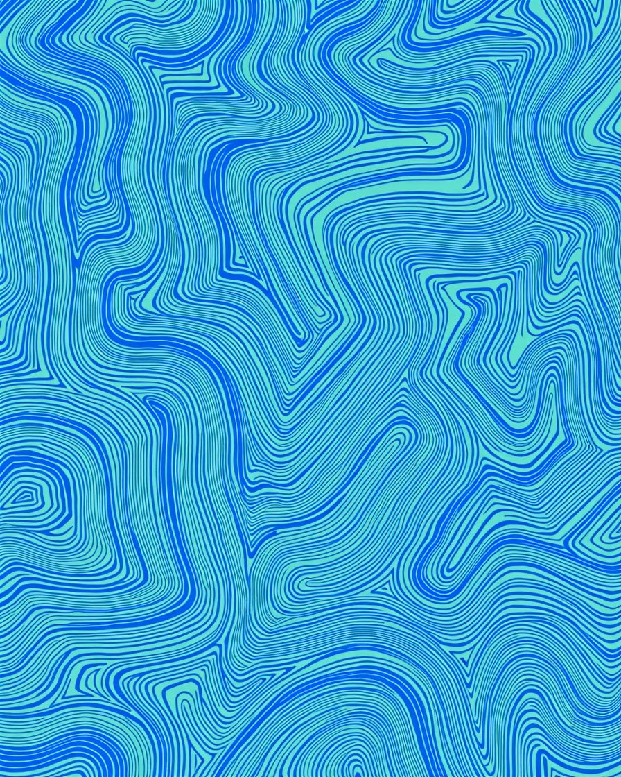 Blue Swirl Abstract Pattern Rug