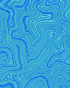Blue Swirl Abstract Pattern Rug