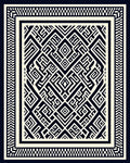 Abstract Geometric Maze Pattern Rug