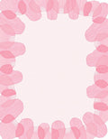 Soft Pink Petal Border Design Rug