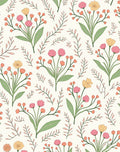 Delicate Floral Botanical Pattern Rug
