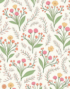 Delicate Floral Botanical Pattern Rug