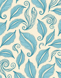 Teal Feather Swirl Pattern Rug