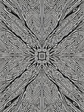 Abstract Black White Symmetric Pattern Rug