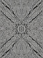 Abstract Black White Symmetric Pattern Rug