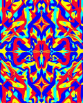 Vivid Abstract Psychedelic Pattern Rug