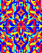 Vivid Abstract Psychedelic Pattern Rug