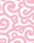 Pink Swirls With Bubbles Pattern Rug