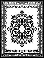 Eight-Pointed Star Mandala Pattern Rug