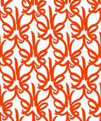 Modern Orange Swirl Abstract Pattern Rug