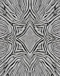 Abstract Black White Stripe Pattern Rug