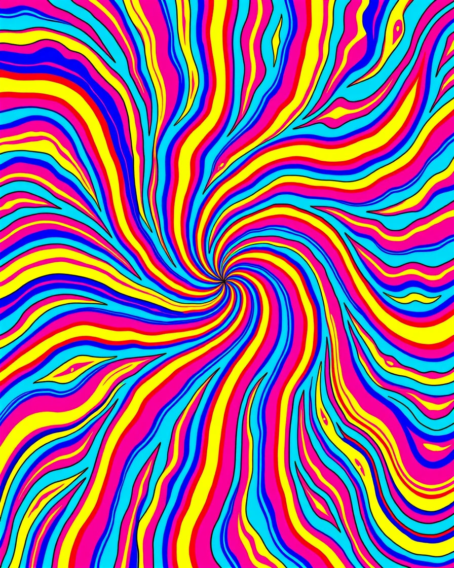 Vibrant Swirl Abstract Pattern Rug