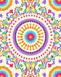 Vibrant Mandala Floral Pattern Rug