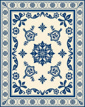 Classic Blue Floral Medallion Rug