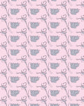 Graceful Pink Floral Outline Rug