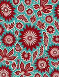 Bold Floral Print Garden Design Rug