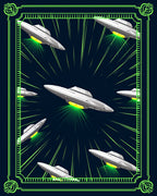 SciFi Flying Saucer Beam Pattern Rug
