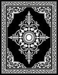 Ornate Black White Mandala Design Rug