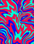 Vibrant Swirl Fluid Pattern Design Rug