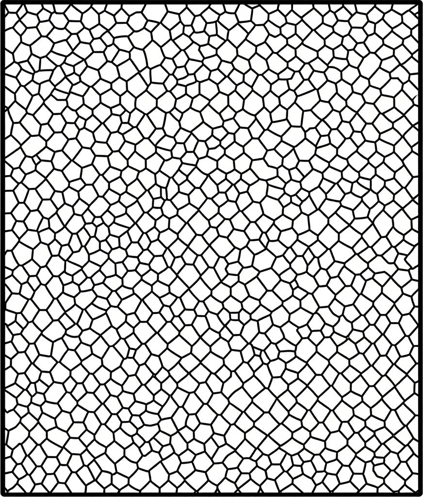 Organic Black White Mesh Pattern Rug