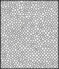 Organic Black White Mesh Pattern Rug