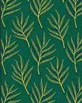 Leafy Green Yellow Pattern Rug