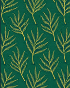 Leafy Green Yellow Pattern Rug